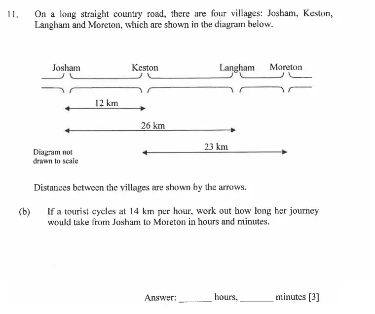 Question 11(b) - Dulwich College - 11 Plus Exam Maths Specimen Paper B - 2026