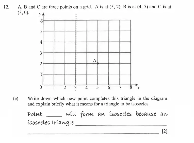 Question 12(e) - Dulwich College - 11 Plus Exam Maths Specimen Paper B - 2026
