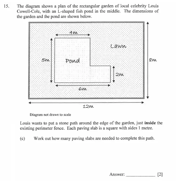 Question 15(c) - Dulwich College - 11 Plus Exam Maths Specimen Paper B - 2026