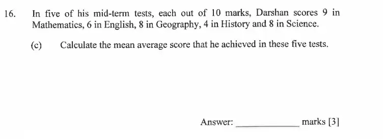 Question 16(c) - Dulwich College - 11 Plus Exam Maths Specimen Paper B - 2026