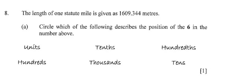 Question 8(a) - Dulwich College - 11 Plus Exam Maths Specimen Paper B - 2026