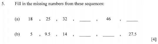 Question 5(a,b) - Dulwich College 11 Plus Maths Specimen Paper – c - 2024