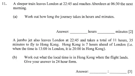 Question 11(a,b) - Dulwich College 11 Plus Maths Specimen Paper – c - 2024