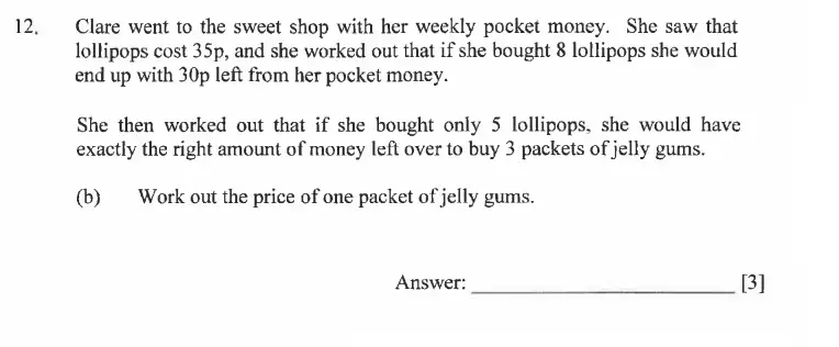 Question 12(b) - Dulwich College - 11 Plus Exam Maths Specimen Paper C - 2026