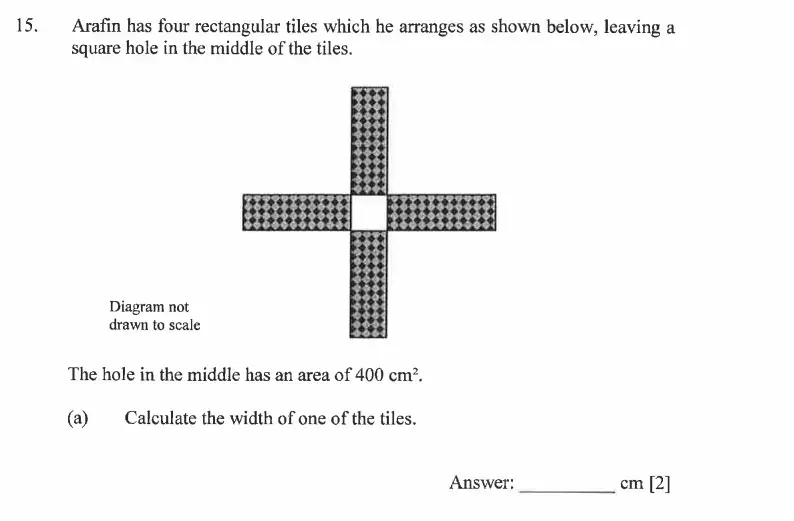 Question 15(a) - Dulwich College - 11 Plus Exam Maths Specimen Paper C - 2026