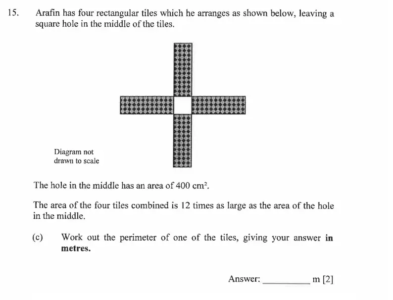 Question 15(c) - Dulwich College - 11 Plus Exam Maths Specimen Paper C - 2026