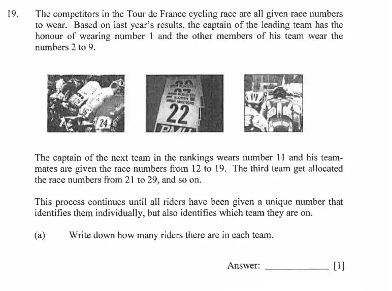 Question 19(a) - Dulwich College - 11 Plus Exam Maths Specimen Paper C - 2026