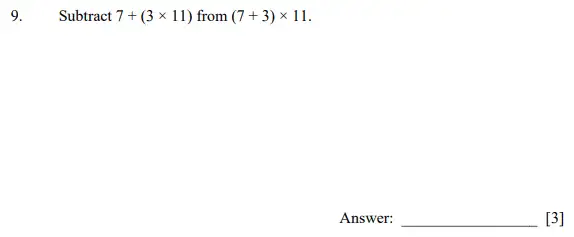 Question 9 - Dulwich College 11 Plus Maths Specimen Paper – d - 2024