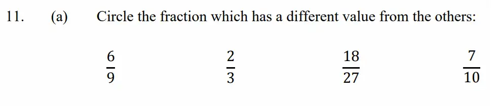 Question 11(a) - Dulwich College - 11 Plus Maths Specimen Paper D - 2026
