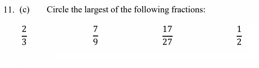 Question 11(c) - Dulwich College - 11 Plus Maths Specimen Paper D - 2026