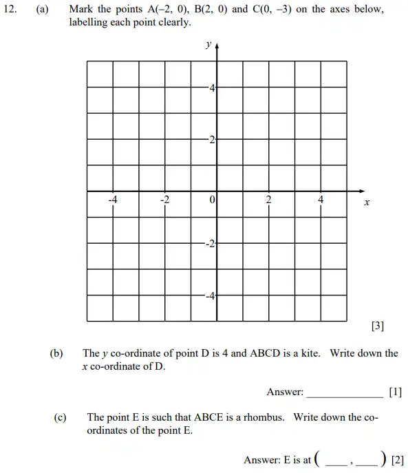 Question 12(a,b,c) - Dulwich College 11 Plus Maths Specimen Paper – d - 2024