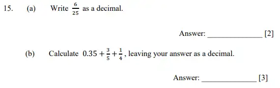 Question 15(a,b) - Dulwich College 11 Plus Maths Specimen Paper – d - 2024