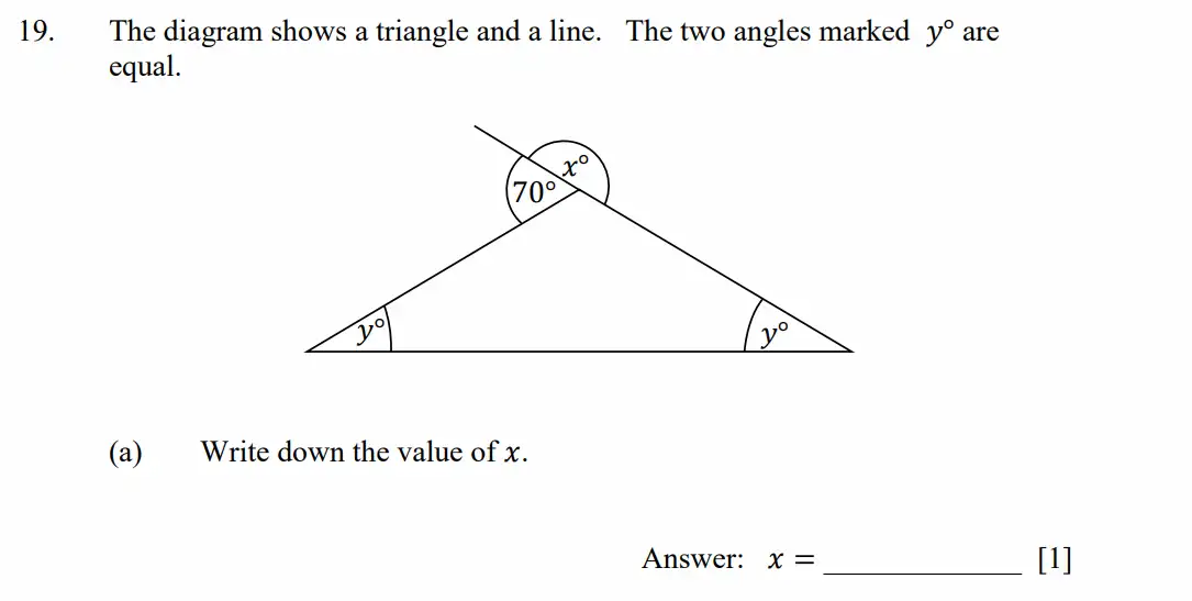 Question 19(a) - Dulwich College - 11 Plus Maths Specimen Paper D - 2026