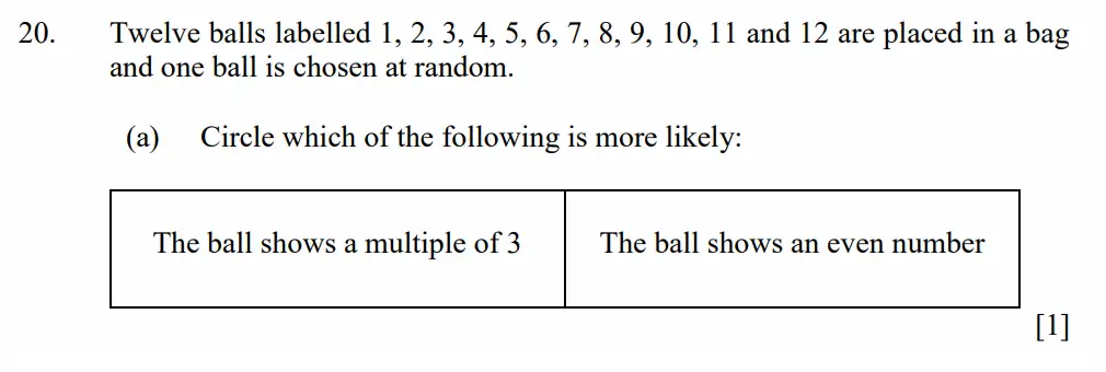 Question 20(a) - Dulwich College - 11 Plus Maths Specimen Paper D - 2026