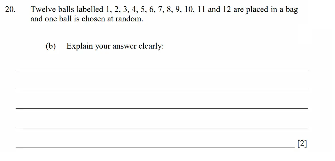 Question 20(b) - Dulwich College - 11 Plus Maths Specimen Paper D - 2026