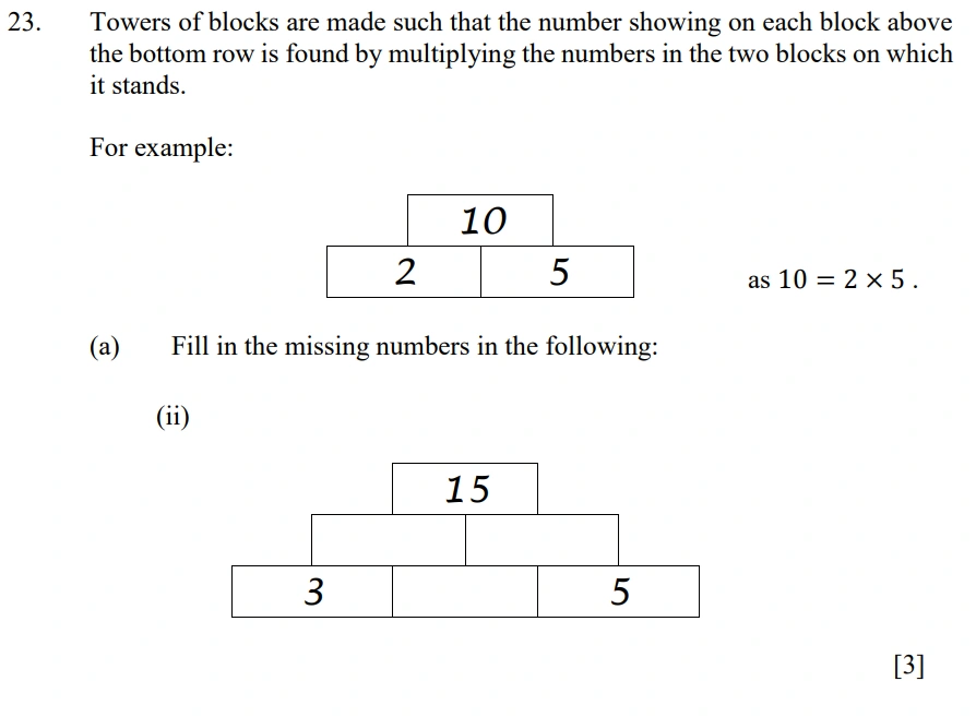 Question 23(a(ii)) - Dulwich College - 11 Plus Maths Specimen Paper D - 2026