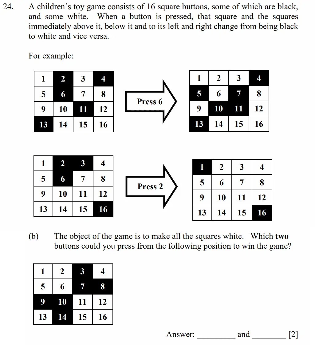 Question 24(b) - Dulwich College - 11 Plus Maths Specimen Paper D - 2026