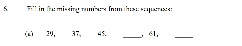 Question 6(a) - Dulwich College - 11 Plus Maths Specimen Paper D - 2026