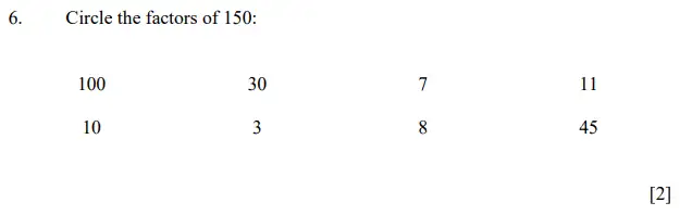 Question 6 - Dulwich College 11 Plus Maths Specimen Paper E