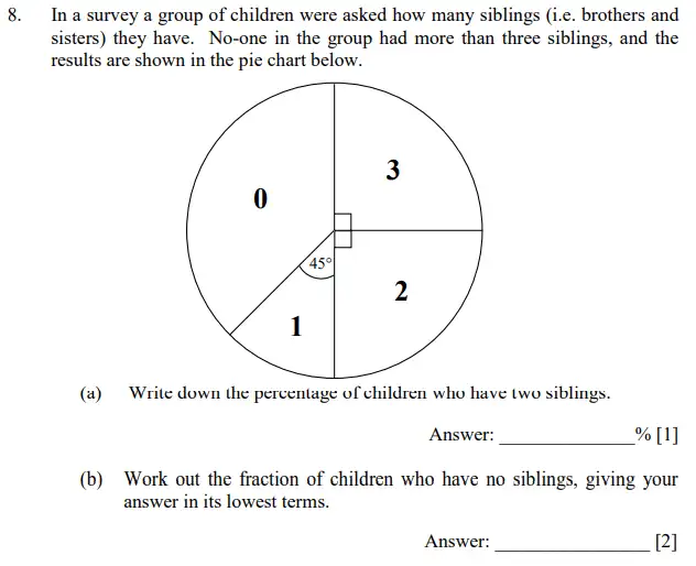 Question 8(a,b) - Dulwich College 11 Plus Maths Specimen Paper E