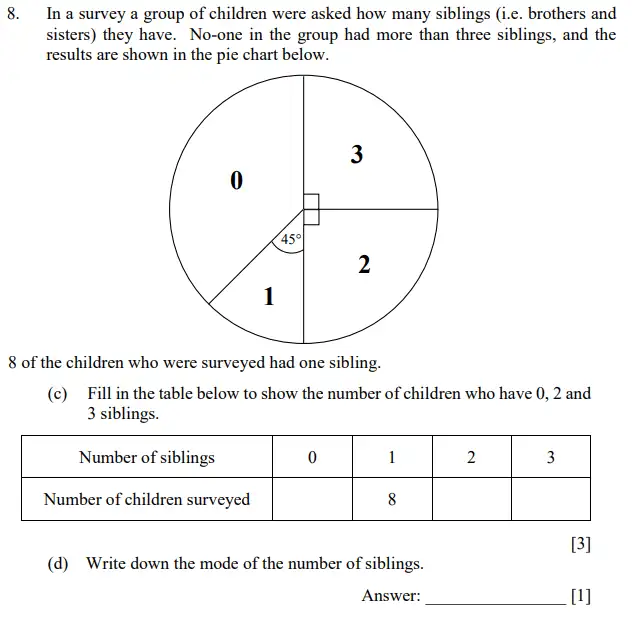 Question 8(c,d) - Dulwich College 11 Plus Maths Specimen Paper E