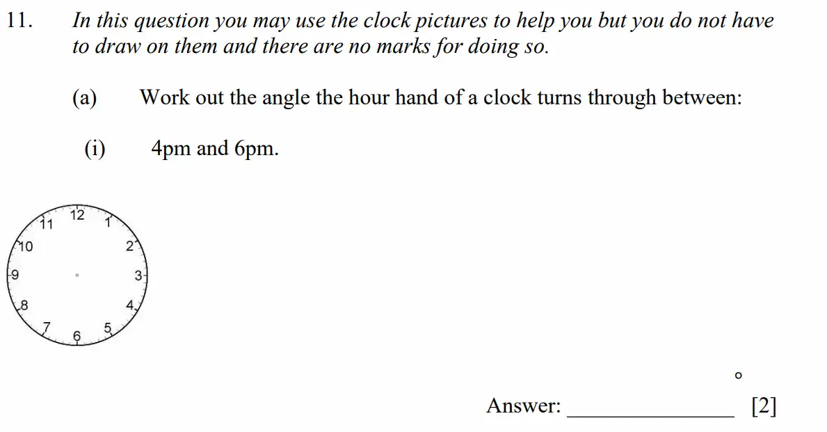 Question 11(a.i) - Dulwich College - 11 Plus Maths Specimen Paper E - 2026