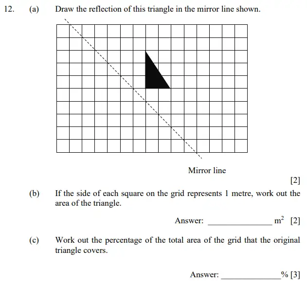 Question 12(a,b,c) - Dulwich College 11 Plus Maths Specimen Paper E