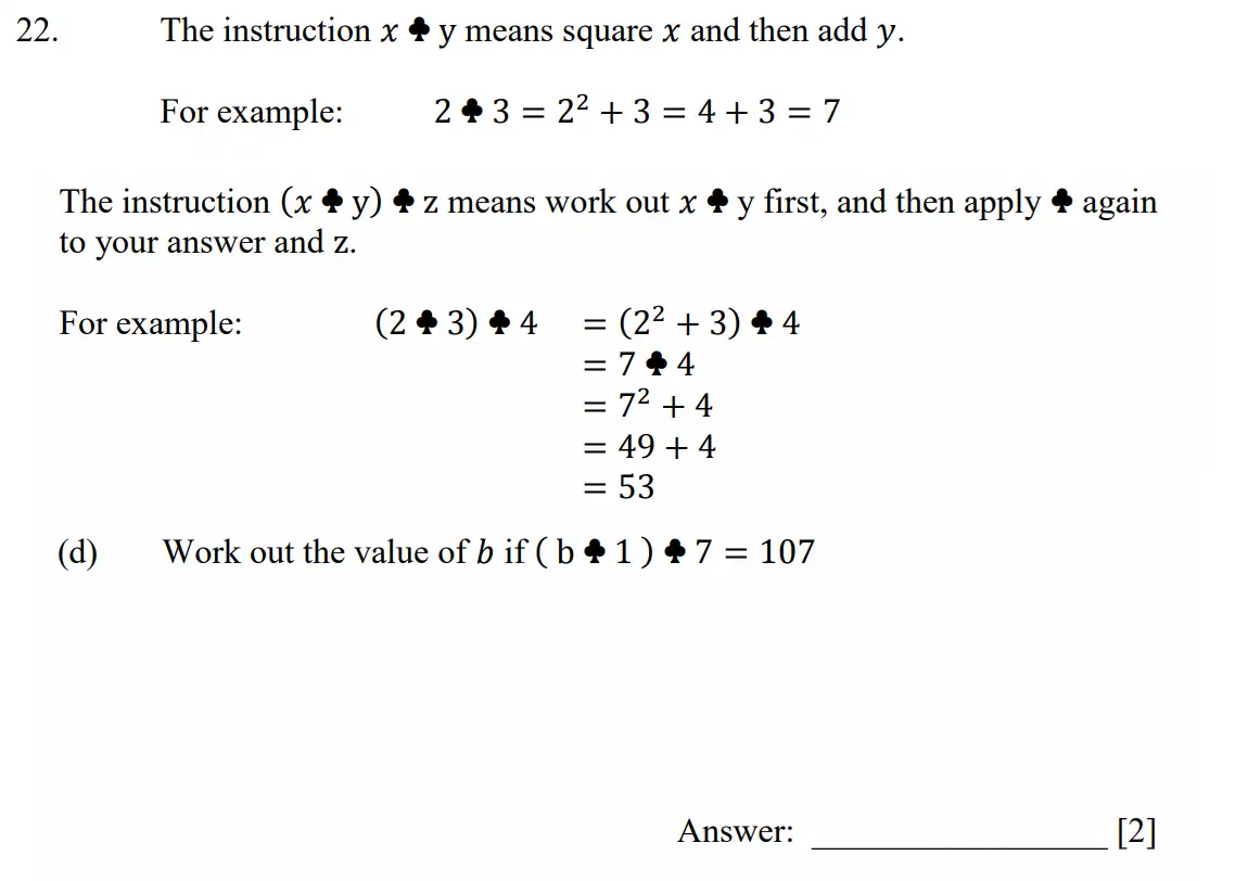 Question 22(d) - Dulwich College - 11 Plus Maths Specimen Paper E - 2026