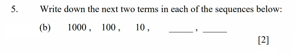 Question 5(b) - Dulwich College - 11 Plus Maths Specimen Paper E - 2026