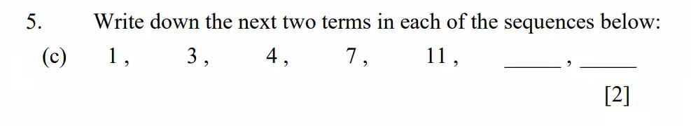 Question 5(c) - Dulwich College - 11 Plus Maths Specimen Paper E - 2026