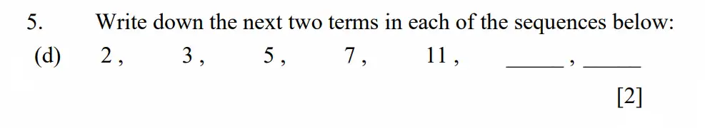 Question 5(d) - Dulwich College - 11 Plus Maths Specimen Paper E - 2026