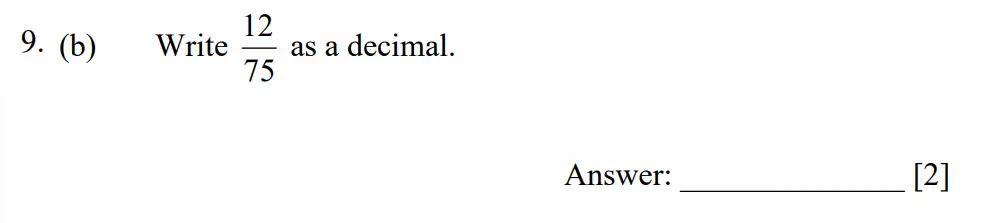 Question 9(b) - Dulwich College - 11 Plus Maths Specimen Paper E - 2026