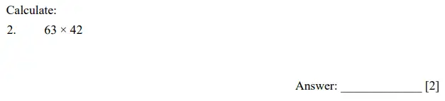 Question 2 - Dulwich College 11 Plus Maths Specimen Paper F