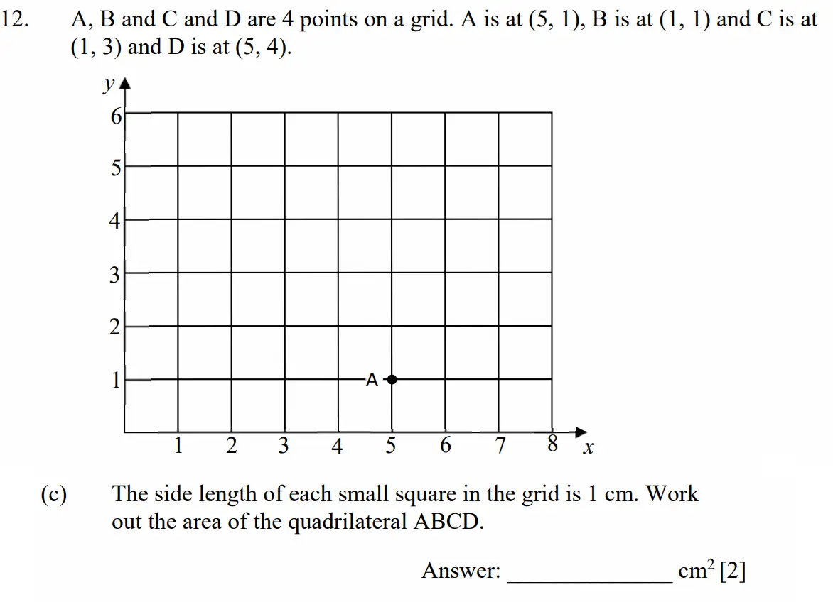Question 12(c) - Dulwich College - Eleven Plus Maths Specimen Paper F - 2026