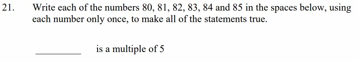 Question 21(c) - Dulwich College - Eleven Plus Maths Specimen Paper F - 2026