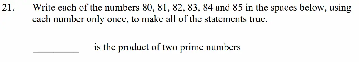 Question 21(d) - Dulwich College - Eleven Plus Maths Specimen Paper F - 2026