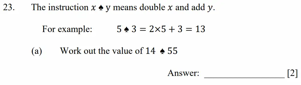 Question 23(a) - Dulwich College - Eleven Plus Maths Specimen Paper F - 2026