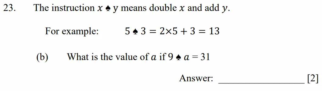 Question 23(b) - Dulwich College - Eleven Plus Maths Specimen Paper F - 2026