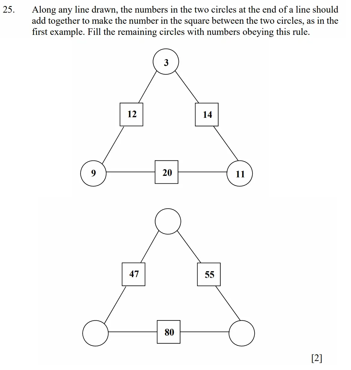 Question 25(a) - Dulwich College - Eleven Plus Maths Specimen Paper F - 2026