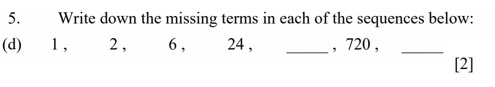 Question 5(d) - Dulwich College - Eleven Plus Maths Specimen Paper F - 2026