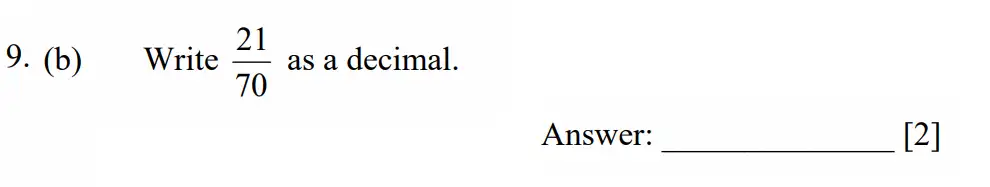 Question 9(b) - Dulwich College - Eleven Plus Maths Specimen Paper F - 2026
