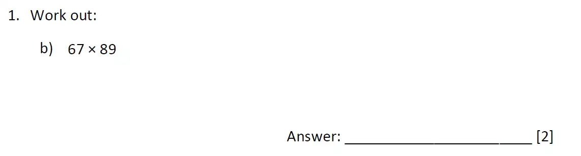 Question 1(b) - Dulwich College 11 Plus Maths Specimen Paper – g - 2024