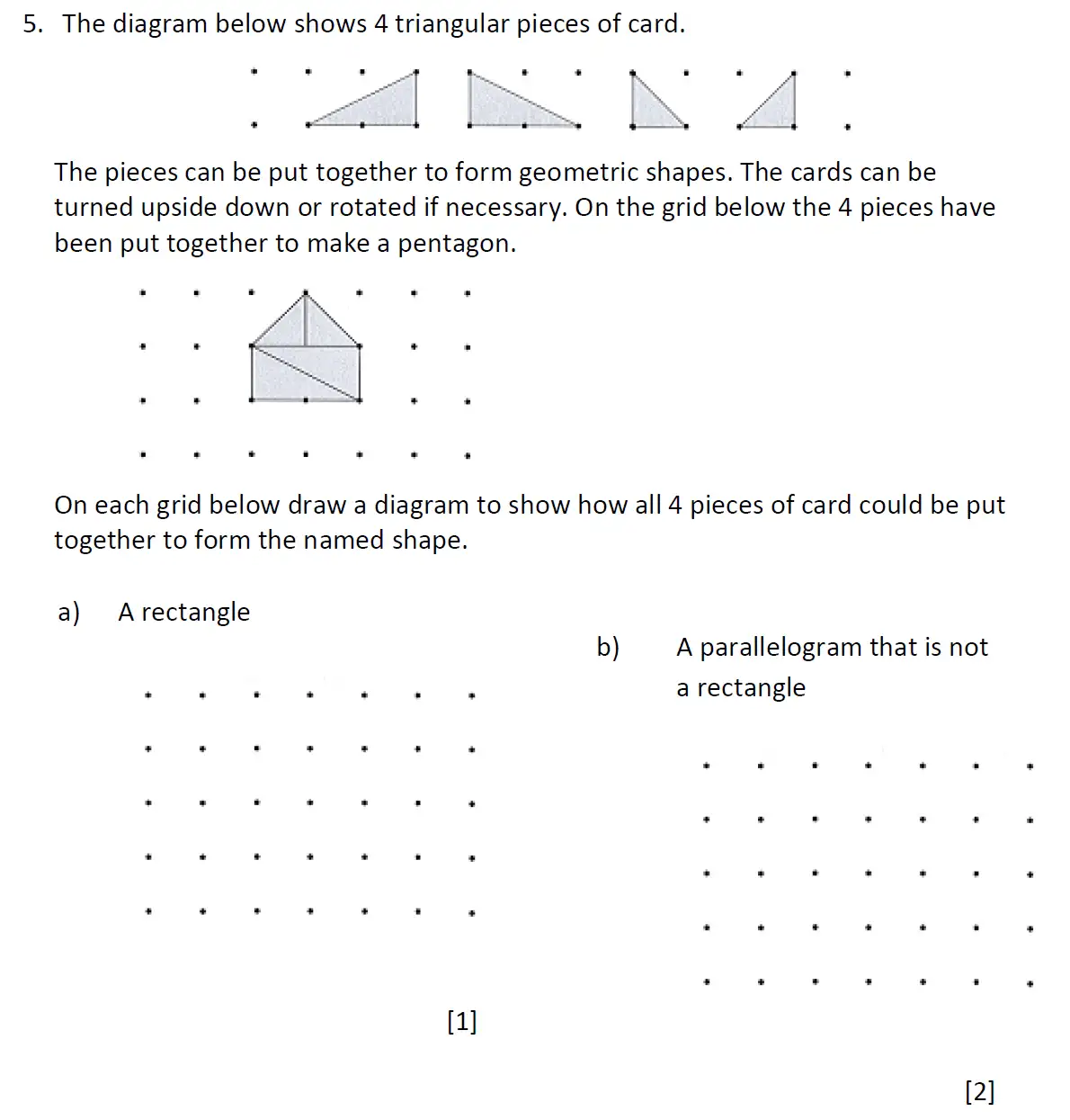 Question 5(a,b) - Dulwich College 11 Plus Maths Specimen Paper – g - 2024