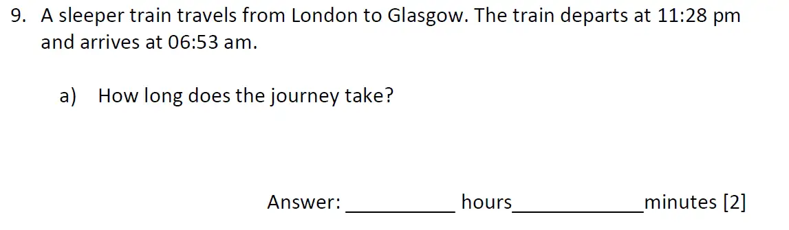 Question 9(a) - Dulwich College 11 Plus Maths Specimen Paper – g - 2024