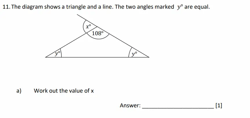Question 11(a) - Dulwich College - 11 Plus Maths Specimen Paper G - 2026
