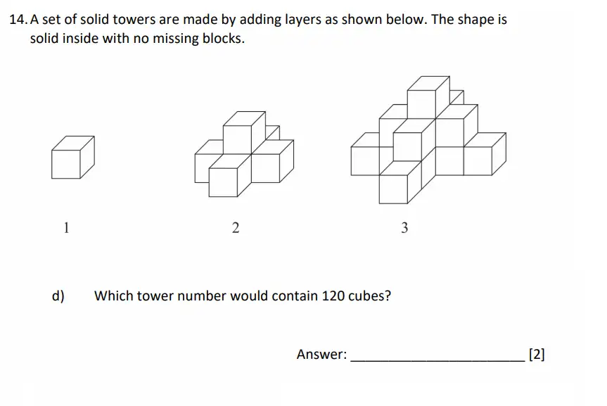Question 14(d) - Dulwich College - 11 Plus Maths Specimen Paper G - 2026