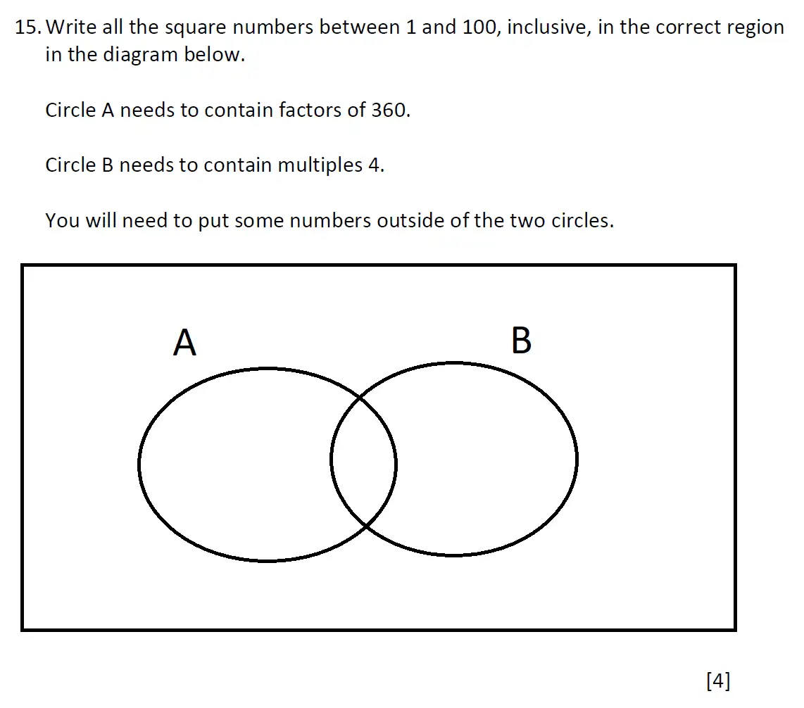 Question 15 - Dulwich College 11 Plus Maths Specimen Paper – g - 2024