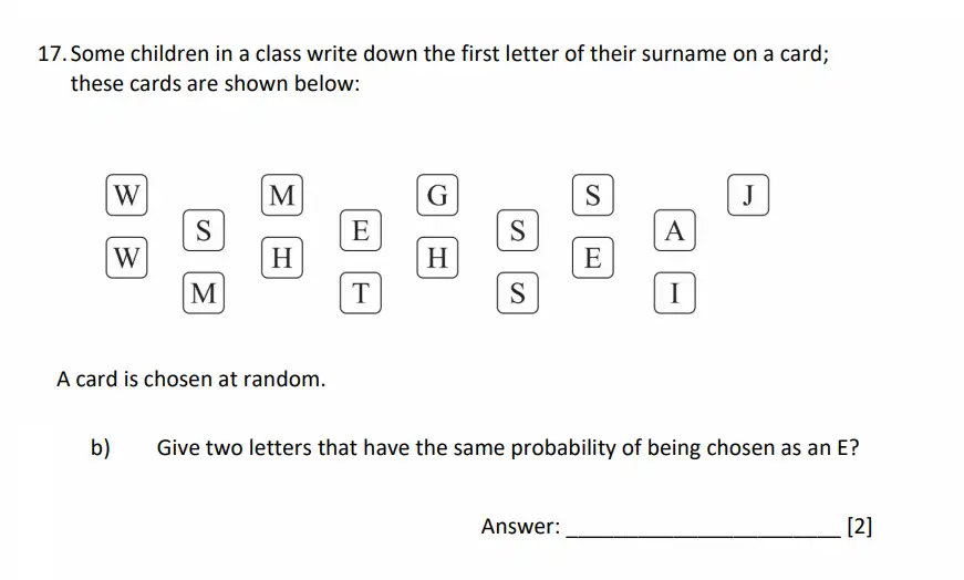 Question 17(b) - Dulwich College - 11 Plus Maths Specimen Paper G - 2026