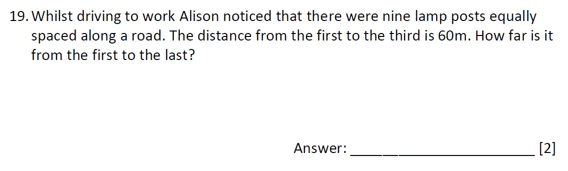 Question 19 - Dulwich College - 11 Plus Maths Specimen Paper G - 2025