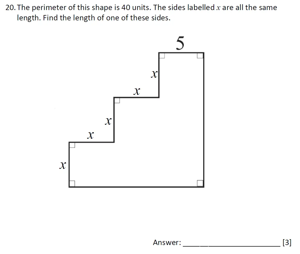 Question 20 - Dulwich College - 11 Plus Maths Specimen Paper G - 2025
